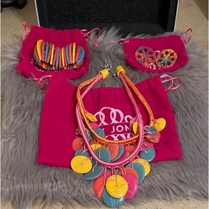 Sassy Jones Bright Zanzibar Earrings and Necklace